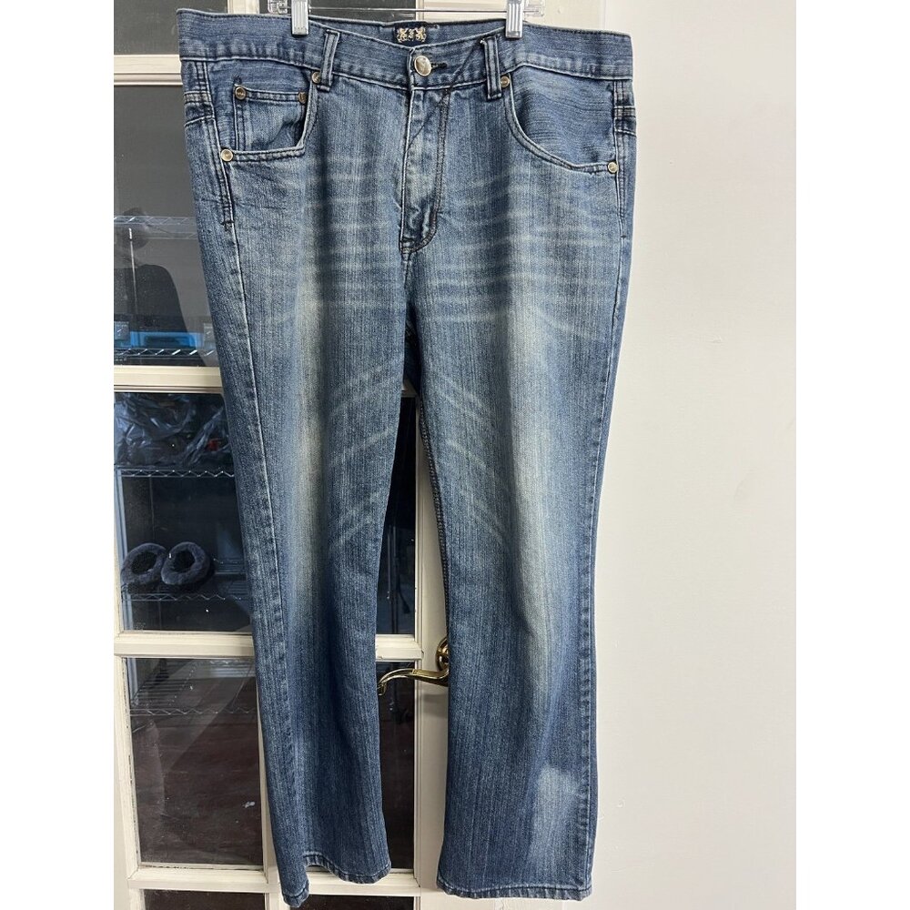 Vtg Y2K 2000s Fusai Men’s Jeans 38x30 Relaxed Straight Baggy Distressed Jeans